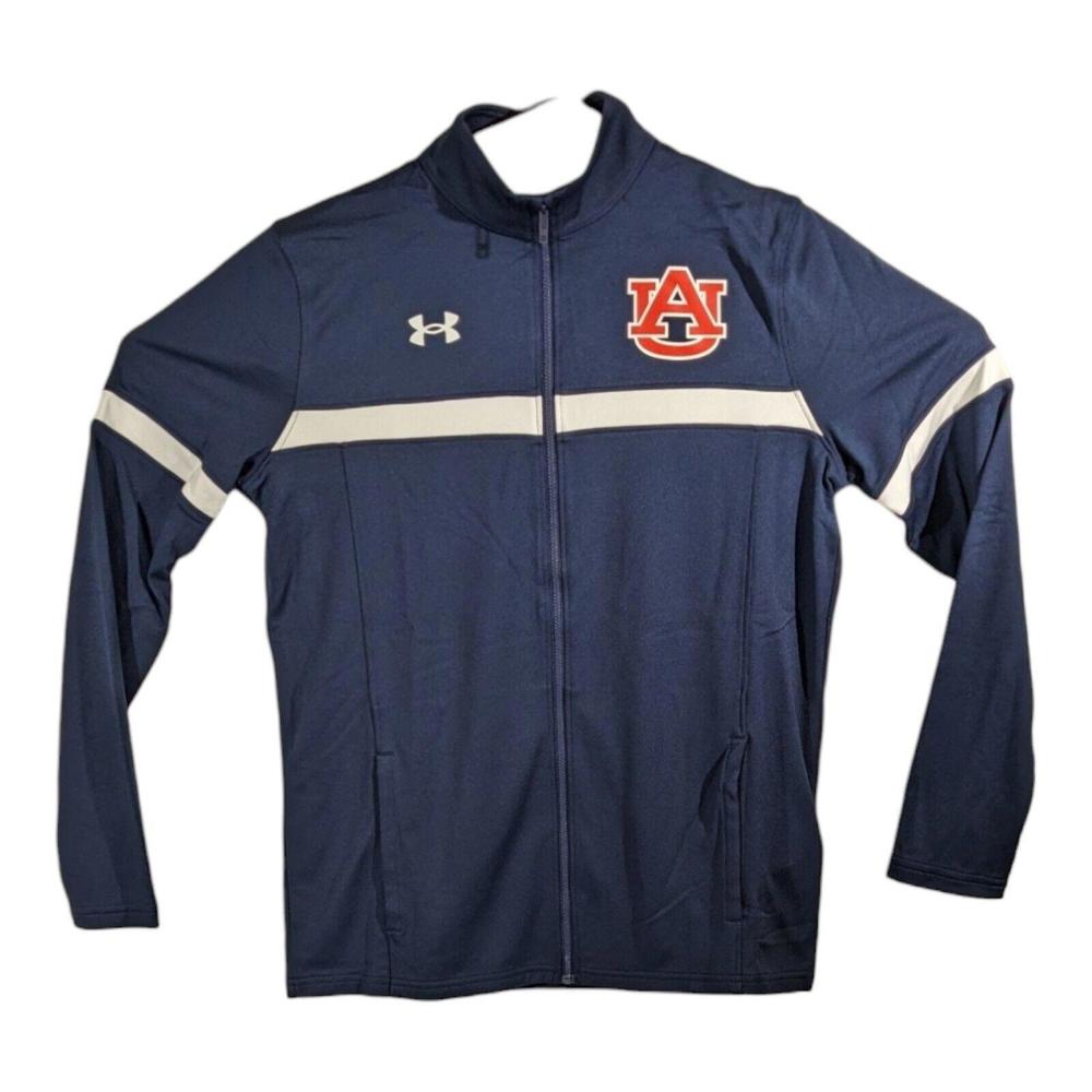Auburn Tigers Zip Up Track Jacket Womens Small Team Issued Under Armour Navy